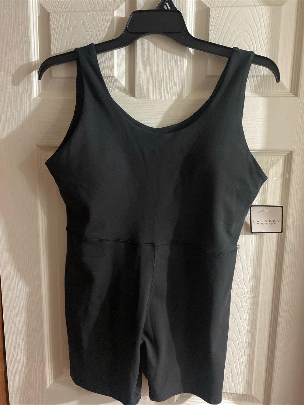 Black Sleeveless Athletic Romper XL Laundry by Shelli Segal